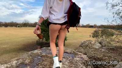 Wearing my favorite skirt to the park :)