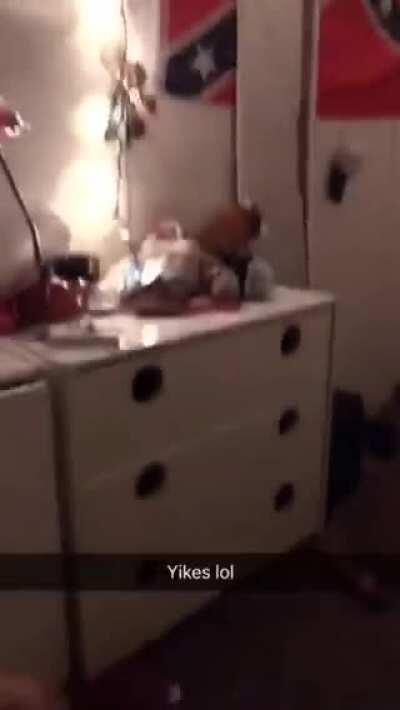 Confederate Flag whore has sex with foreigner