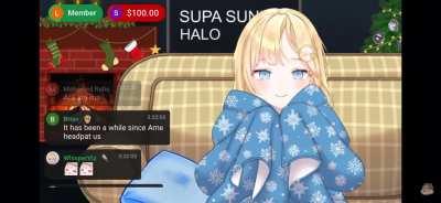 Rare wholesome Ame reading my superchat 🥰