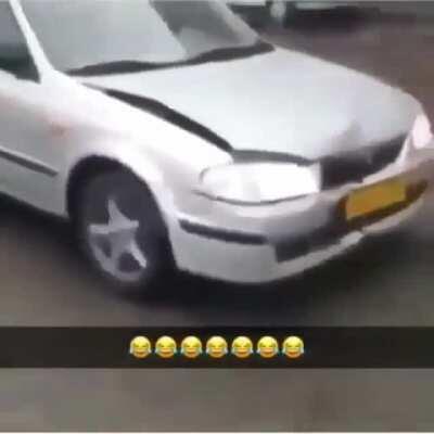 Trying to hit a person gone wrong