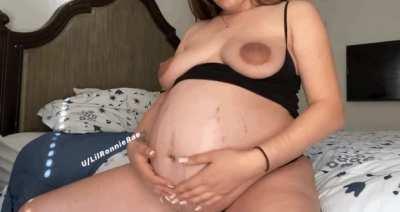 I loved rubbing oil on my belly so much