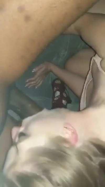 She says she doesn't suck dick because of her reflex. Or at least that's what she says.