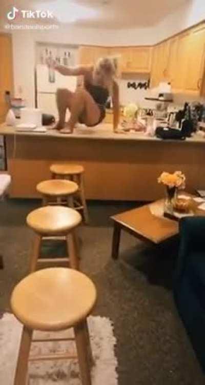 HMC as I walk over these chairs