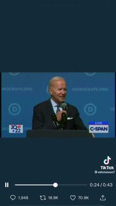 Dark Brandon coming in HOT with his turtle impression