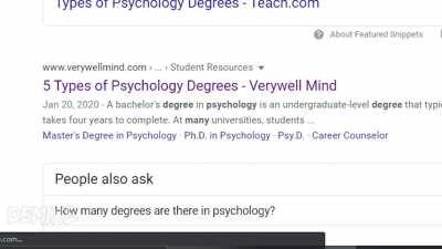 Karen has 13 degrees in psychology?