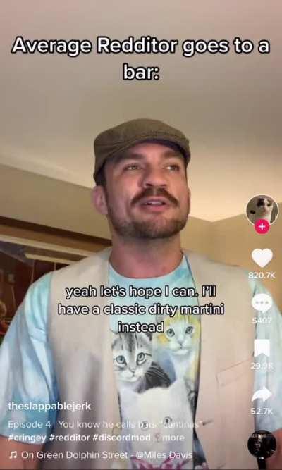 Average Redditor goes to a bar