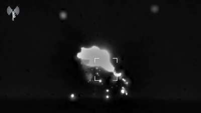 IDF published footage of shooting down a Houthi drone over the eastern Mediterranean Sea last night 10-01-25
