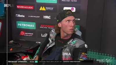 Binder curses race direction for penalty