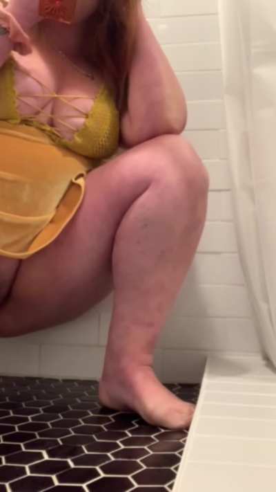 Who else plays in the shower?