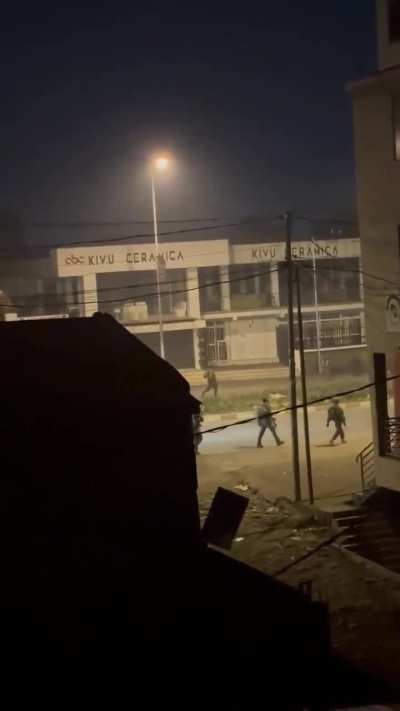 M23 rebels marching through the now captured city of Goma