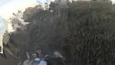 Russian soldier records a Ukrainian kamikaze drone hitting their ATV. Pokrovsk, fall 2025. Music added by original source