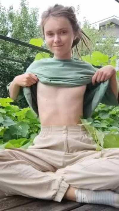 Hope my boobs could make you smile