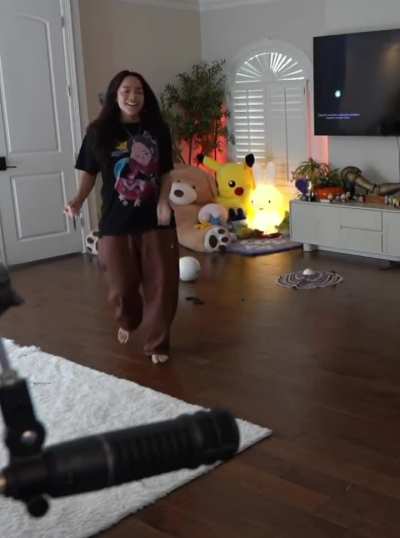 Cinna jumping into stuffed animals - July 2025