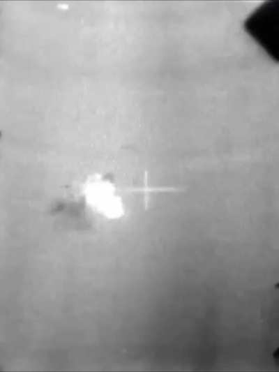 Egyptian MiG-21 bursts into flame after taking a split second burst of cannon fire from an Israeli Mirage III's 30mm DEFA in 1967