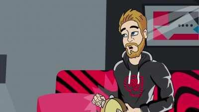 Do your thing Redditors! PewdiePie versus Ceiling gang animation.