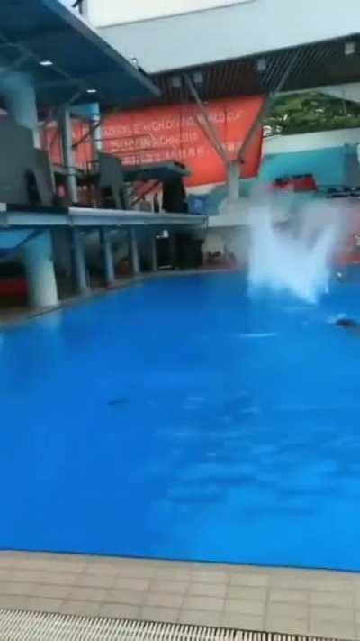 It was after his triple twist he thought to himself this is going sideways and not in a good way...