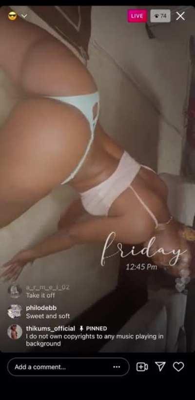 She’s live right now