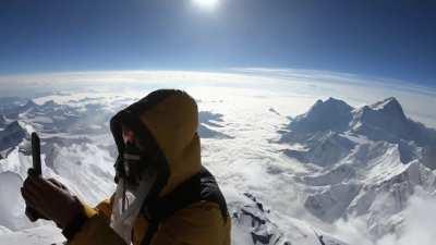 GoPro video shot on the summit of Mount Everest