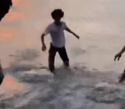 to throw their friend into the water