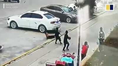 WCGW Throwing a firecracker in a manhole