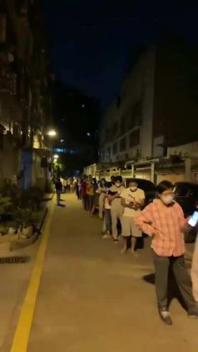 Currently living in Liwan district. At 3am all the residents of my area have been forcefully woken up and forced to take covid tests outside but we aren’t allowed back into our homes after the test and have to wait for further instructions. Anyone know wt