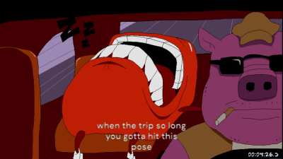 when the trip so long you gotta hit this pose