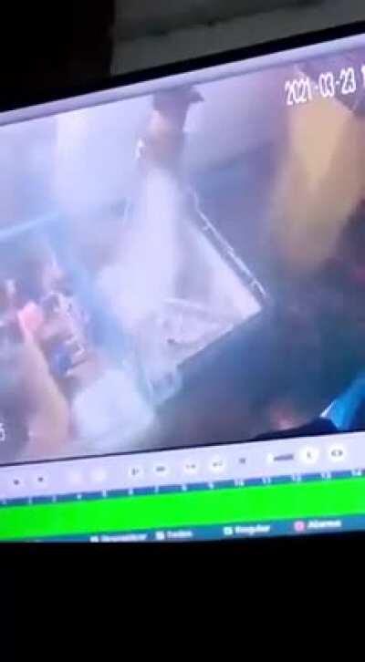 Grinding a Chlorine Tank