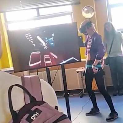 Average Beat Saber Player Be Like: