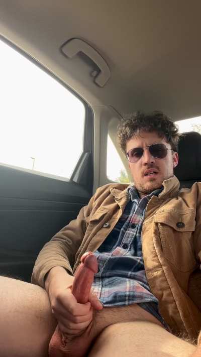 Trying to get caught by other men at the rest stop