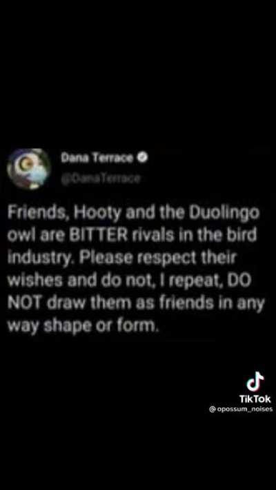 You see this hooty? (By Opossum_noises)