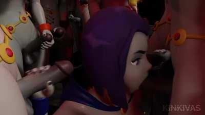 Raven sucking Futa Ravens (Kinkivas) [DC Titans]