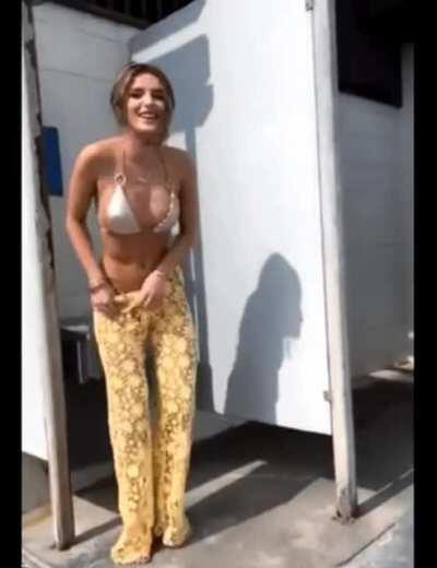 Working the public restrooms for lunch money