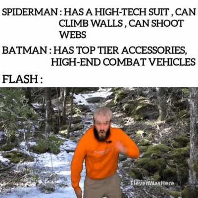 I run as fast as I can