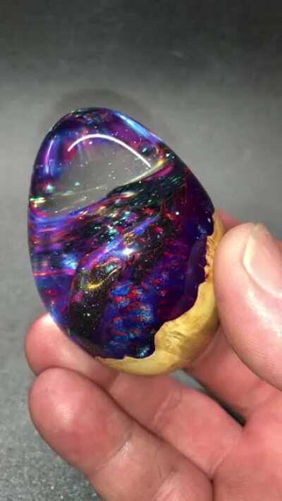 Mini Universe Egg - Wood and Resin