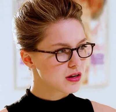 Jealous Secretary Melissa Benoist watching you walk away on the phone with your GF…