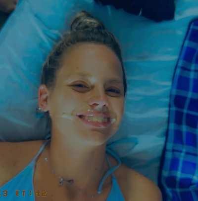 Thick cum on my mouth