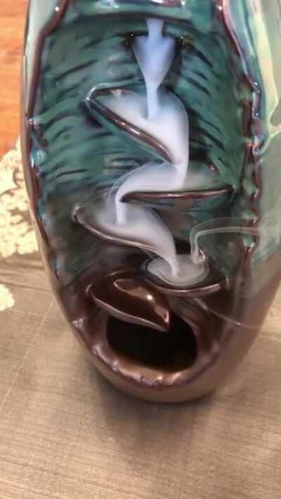 Backflow waterfall incense burner