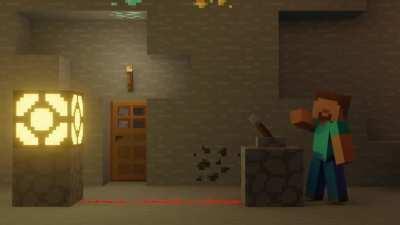 Playing With Redstone Animated in Blender