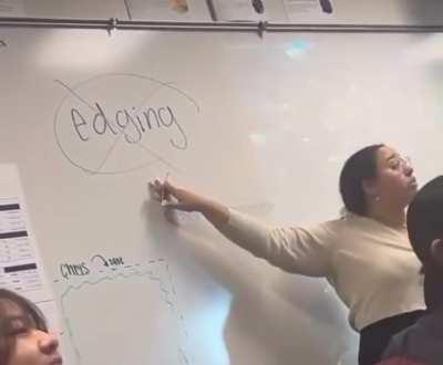 Can an American explain what edging means?