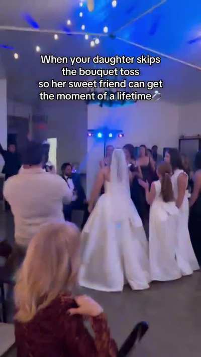 The bride is a really great person for helping this happen on her wedding
