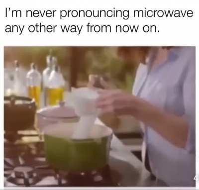 Okay, heat the milk in the m-