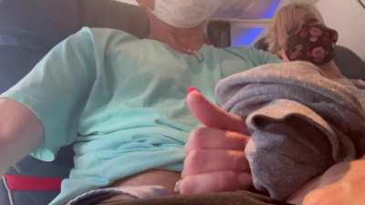 On our way to a lifestyle resort I got so excited I couldn’t wait!  A handjob on the flight out helped tremendously 😀