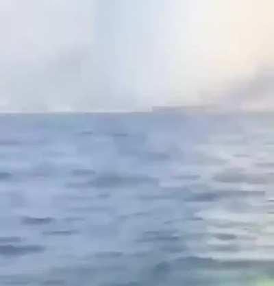 A different angle on the explosion in Beirut, Lebanon this morning