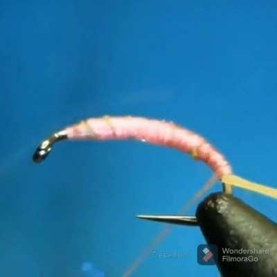 Making a bait caterpillar