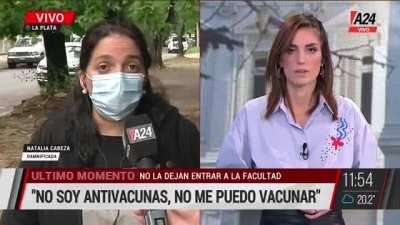 Tuvo un ACV, no puede vacunarse y no la dejan entrar a la universidad por no tener pase sanitario
