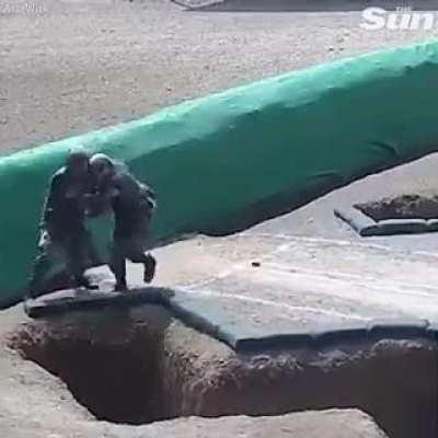 Bungling army recruit sparks panic after dropping hand grenade mid throw