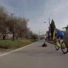 A biker on the street...