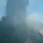 Boater being chased by pyroclastic flow, Stromboli