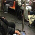 Guy in wheelchair berates a woman for eating too many pork chops