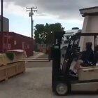 Letting your kid drive a forklift